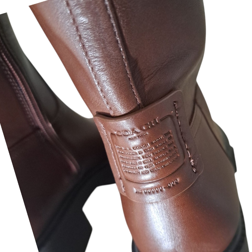NEW COACH Lilli Leather Boots 8.5 B - Picture 4 of 12